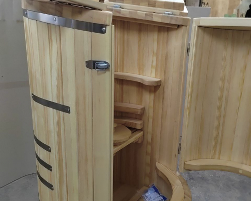 Кедровая бочка овальная со скосом "Богатырь"